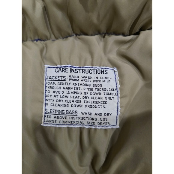 The North Face Vintage Brown Label Goose Down Nuptse Style Blue Puffer Vest 70's - Picture 4 of 16